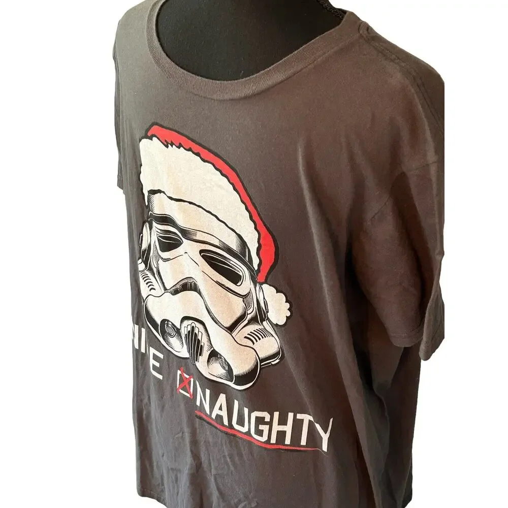 STAR WARS NICE‎ OR NAUGHTY STORM TROOPER SHORT SLEEVE LARGE T SHIRT